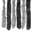 VidaXL Zasłona przeciwko owadom, szaro-czarna, 56x185 cm, szenilowa