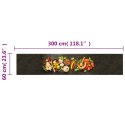 VidaXL Dywanik kuchenny, wzór w przyprawy, 60x300 cm, aksamit