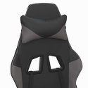 VidaXL Fotel gamingowy, czarno-szary, sztuczna skóra
