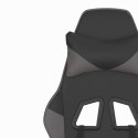 VidaXL Masujący fotel gamingowy, czarno-szary, sztuczna skóra