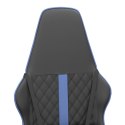 VidaXL Masujący fotel gamingowy, niebiesko-czarny, sztuczna skóra