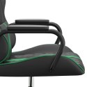 VidaXL Masujący fotel gamingowy, zielono-czarny, sztuczna skóra