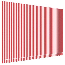 VidaXL Tkanina na wymianę do markizy, czerwono-białe paski, 4,5x3 m