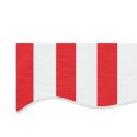 VidaXL Tkanina na wymianę do markizy, czerwono-białe paski, 4,5x3 m