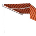 VidaXL Automatyczna markiza z zasłoną, 4x3 m, pomarańczowo-brązowa