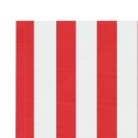 VidaXL Tkanina na wymianę do markizy, czerwono-białe paski, 3,5x2,5 m