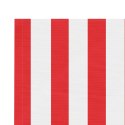 VidaXL Tkanina na wymianę do markizy, czerwono-białe paski, 5x3,5 m