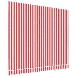 VidaXL Zapasowa tkanina na markizę, czerwono-biała, 3x2,5 m