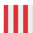VidaXL Tkanina na wymianę do markizy, czerwono-białe paski, 4,5x3,5 m