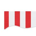 VidaXL Tkanina na wymianę do markizy, czerwono-białe paski, 4,5x3,5 m