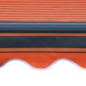 VidaXL Ręcznie zwijana markiza z LED, 500x300 cm, pomarańczowo-brązowa