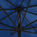 VidaXL Parasol ogrodowy na metalowym słupku, 390 cm, lazurowy