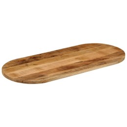 VidaXL Blat stołu, 110x40x3,8 cm, owalny, surowe drewno mango