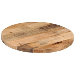 VidaXL Blat stołu, Ø 60x1,5 cm, okrągły, surowe lite drewno mango