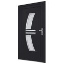 VidaXL Drzwi wejściowe, antracytowe, 108x200 cm, PVC