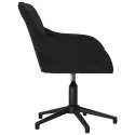 VidaXL Obrotowe krzesło biurowe, czarne, tapicerowane aksamitem