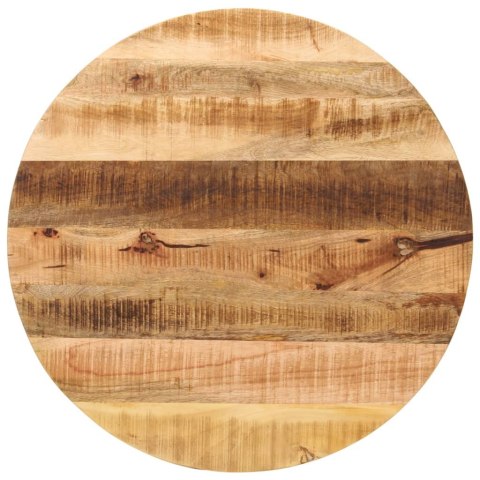 VidaXL Blat stołu, Ø 80x3,8 cm, okrągły, surowe lite drewno mango