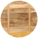 VidaXL Blat stołu, Ø 90x3,8 cm, okrągły, surowe lite drewno mango
