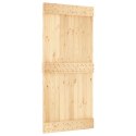 VidaXL Drzwi przesuwne z osprzętem, 95x210 cm, lite drewno sosnowe