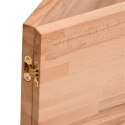 VidaXL Stół roboczy, 200x55x81,5 cm, lite drewno bukowe i metal