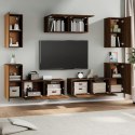 VidaXL Zestaw 7 szafek TV, brązowy dąb, materiał drewnopochodny