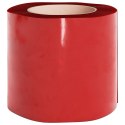 VidaXL Kurtyna paskowa, czerwona, 200 mm x 1,6 mm, 50 m, PVC