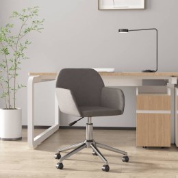 VidaXL Obrotowe krzesło biurowe, ciemnoszare, obite tkaniną