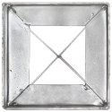 VidaXL Kołki gruntowe, 6 szt., srebrne, 10x10x76 cm, stal