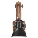 VidaXL Lampa ścienna w industrialnym stylu, czarna, okrągła, E27