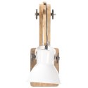 VidaXL Lampa ścienna w industrialnym stylu, biała, okrągła, E27
