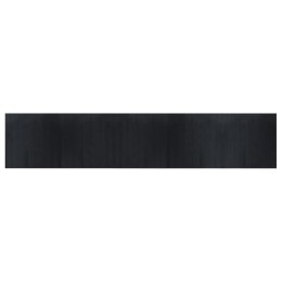 VidaXL Dywan prostokątny, czarny, 100x500 cm, bambusowy