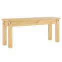 VidaXL Ławka stołowa Panama, 105x30x45 cm, lite drewno sosnowe