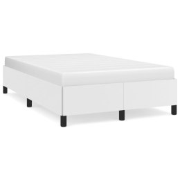 VidaXL Rama łóżka, biała, 120x190 cm, sztuczna skóra