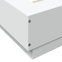 VidaXL Rama łóżka, biała, 135x190 cm, materiał drewnopochodny
