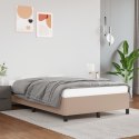 VidaXL Rama łóżka, cappuccino, 120x190 cm, sztuczna skóra