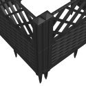 VidaXL Donica ogrodowa na kołkach, czarna, 123,5x43,5x43,5 cm, PP
