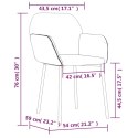 VidaXL Krzesła stołowe, 2 szt., jasnozielone, aksamitne