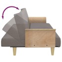 VidaXL Rozkładana kanapa z podłokietnikami, kolor taupe, obita tkaniną