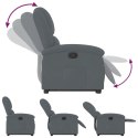 VidaXL Podnoszony fotel rozkładany, ciemnoszary, aksamitny