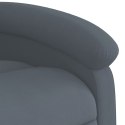VidaXL Podnoszony fotel rozkładany, ciemnoszary, aksamitny