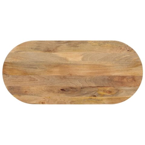 VidaXL Blat stołu, 90x40x2,5 cm, owalny, lite drewno mango