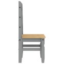VidaXL Krzesła stołowe Corona, 2 szt., szare, 42x47x107 cm, sosnowe