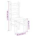 VidaXL Krzesła stołowe Corona, 2 szt., szare, 42x47x107 cm, sosnowe