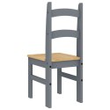 VidaXL Krzesła stołowe, 2 szt., szare, 40x46x99 cm, drewno sosnowe