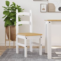 VidaXL Krzesła stołowe, 2 szt., białe, 40x46x99 cm, drewno sosnowe