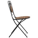 VidaXL Składane krzesła bistro, 2 szt,. terakota, ceramiczne