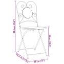 VidaXL Składane krzesła bistro, 2 szt,. terakota, ceramiczne