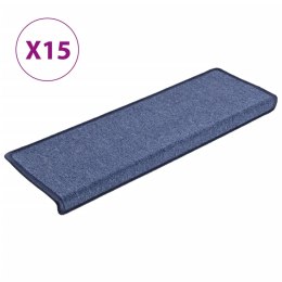 VidaXL Nakładki na schody, 15 szt., 65x21x4 cm, niebieskie