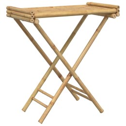 VidaXL Składany stolik ogrodowy z tacą, 70,5x42,5x80 cm, bambusowy
