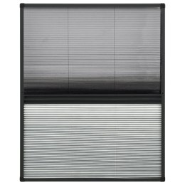 VidaXL Plisowana moskitiera okienna z roletą, aluminium, 60x80 cm